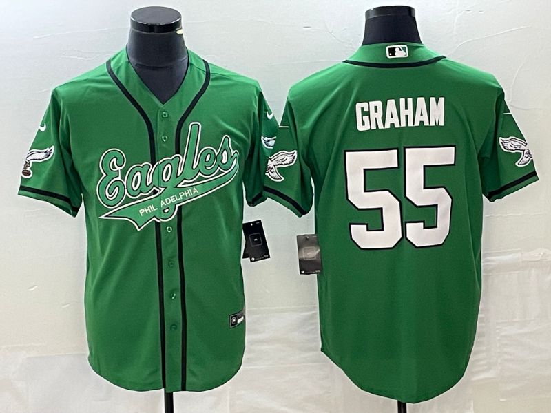 Men Philadelphia Eagles #55 Graham Green Co Branding Game NFL Jersey style->philadelphia eagles->NFL Jersey
